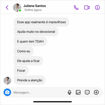Conversa de Juliana Santos sobre TDAH e foco
