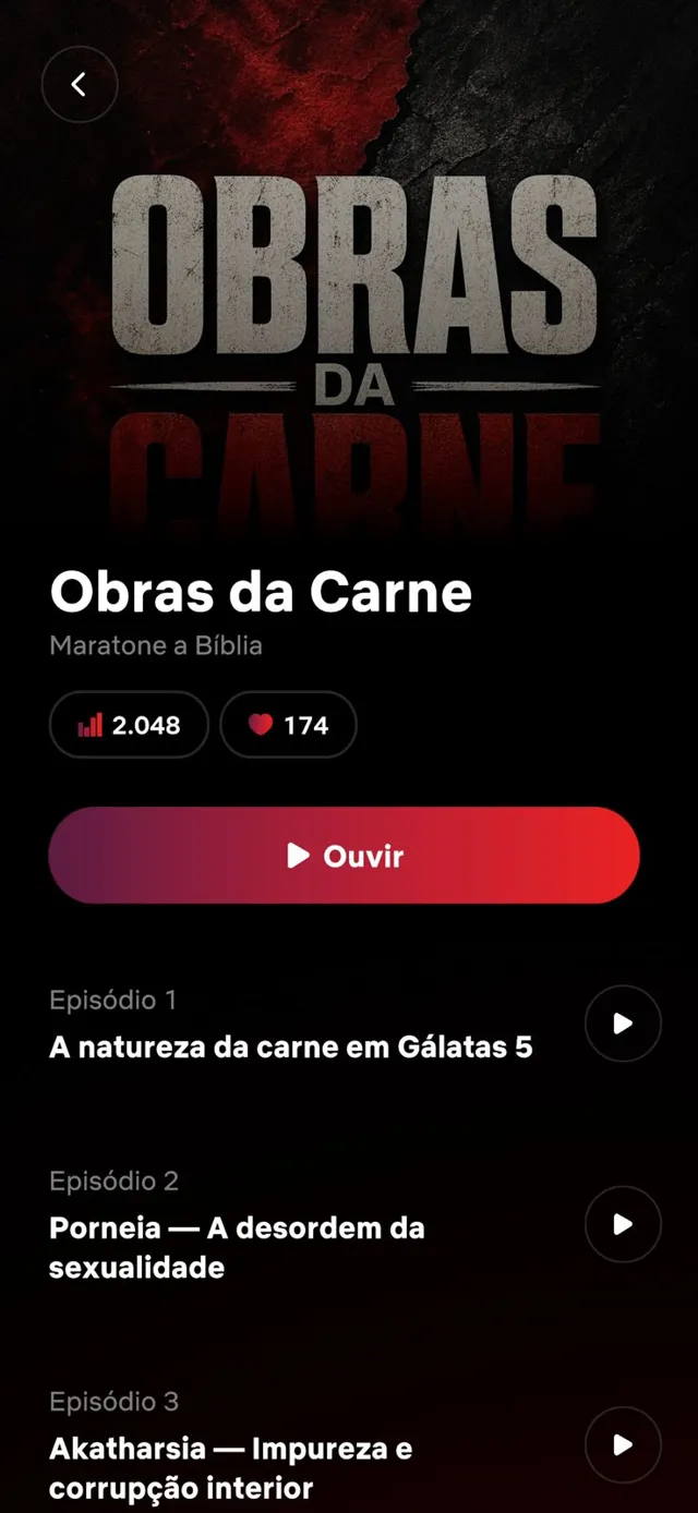 Séries e estudos guiados no app