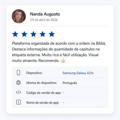 Avaliação de Nanda Augusto — 5 estrelas
