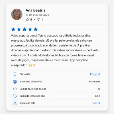 Avaliação de Ana Beatriz — 5 estrelas