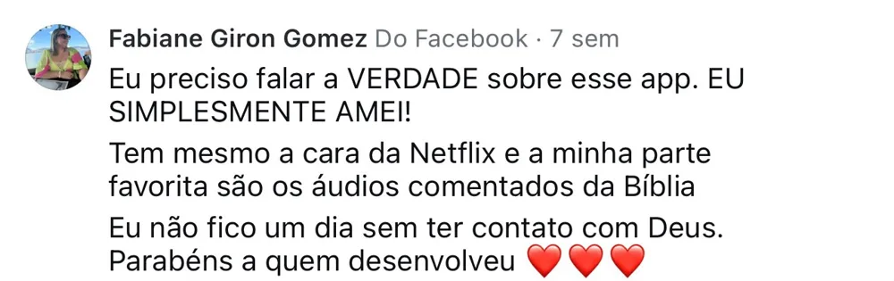 Fabiane Giron Gomez: tem a cara da Netflix e amei os áudios comentados