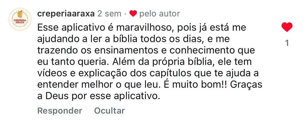 creperiaaraxa: já está me ajudando a ler a bíblia todos os dias