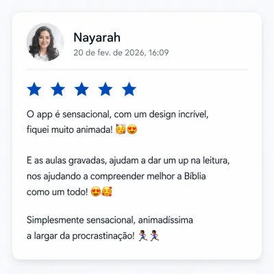 Depoimento de Nayarah — 5 estrelas